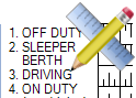 Log Icon Banneer Icon Old Style Driver's Log